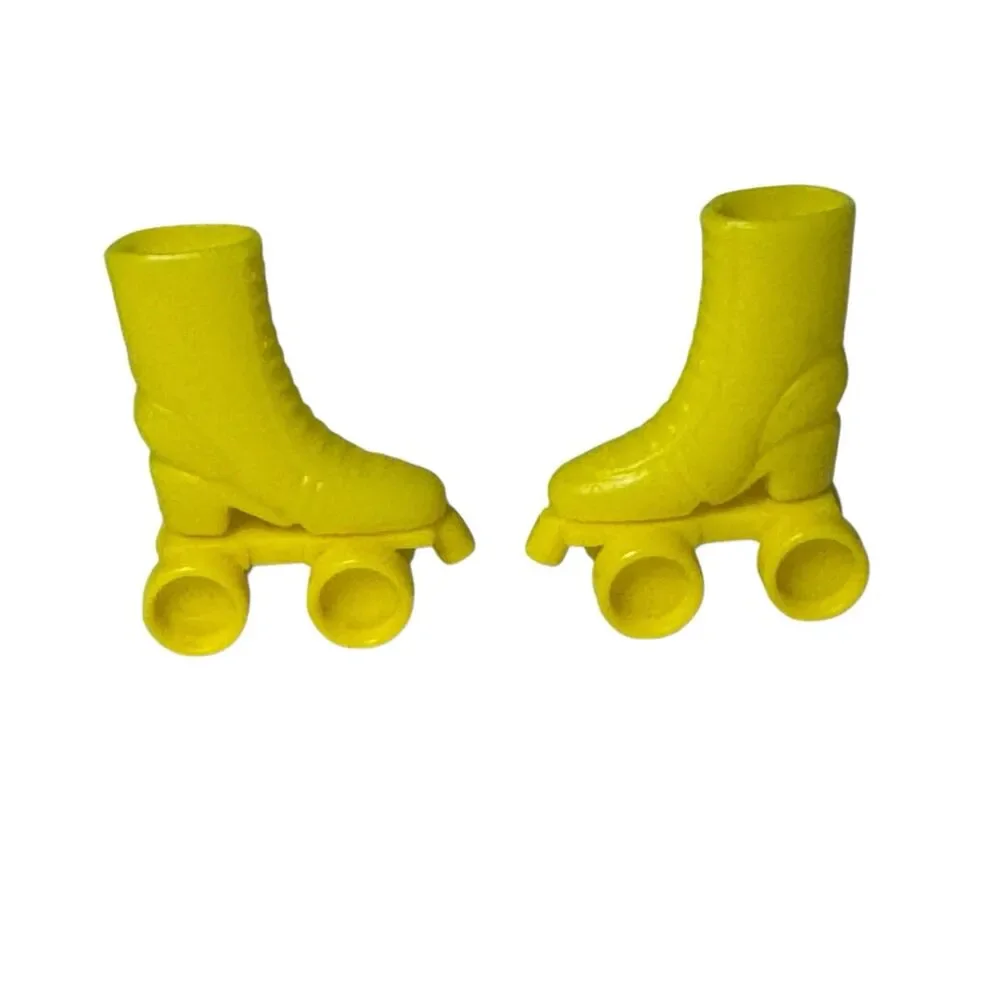 California Dream 1980s Surf N Shop Yellow Roller Skates for Barbie Doll Vintage